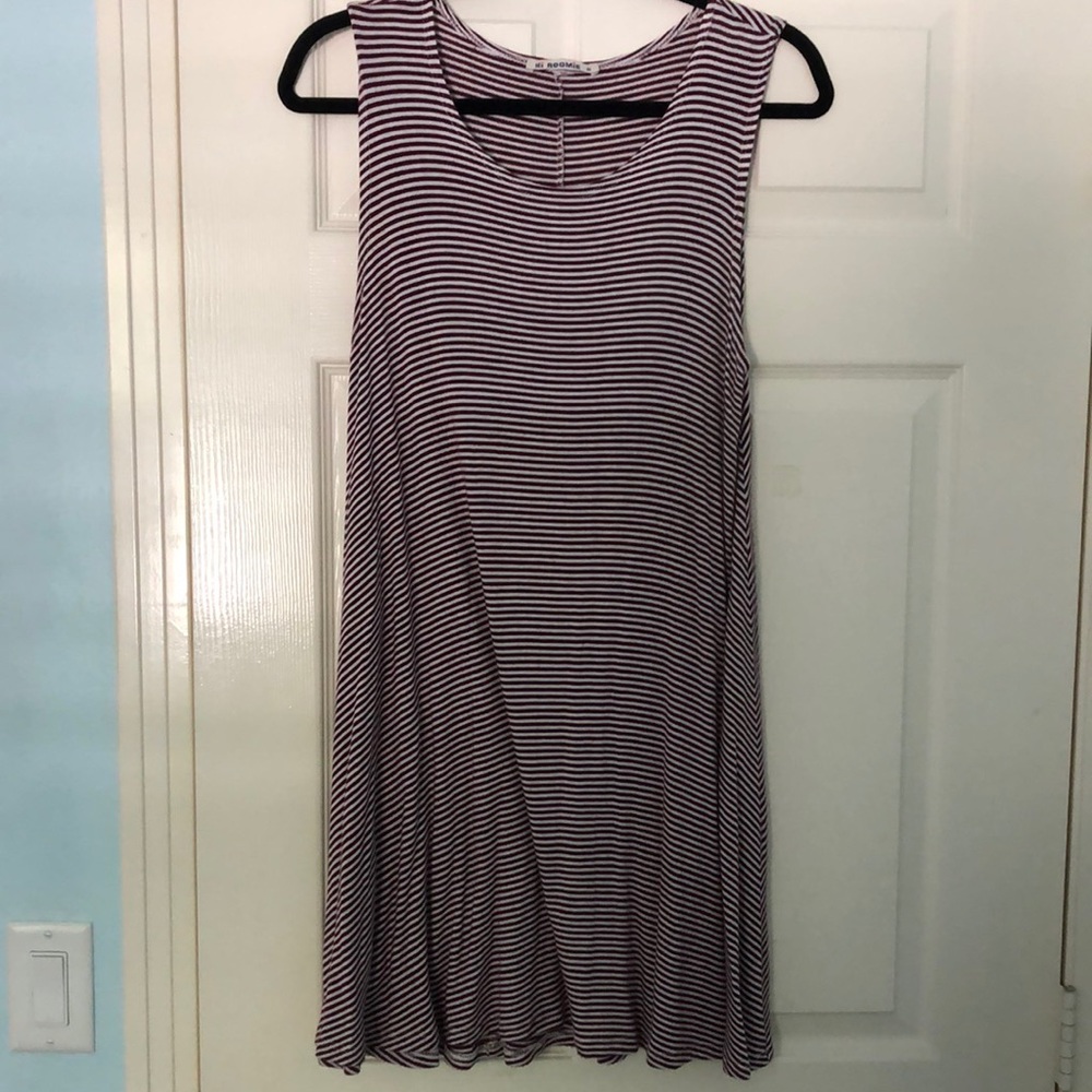 Maroon Striped Dress